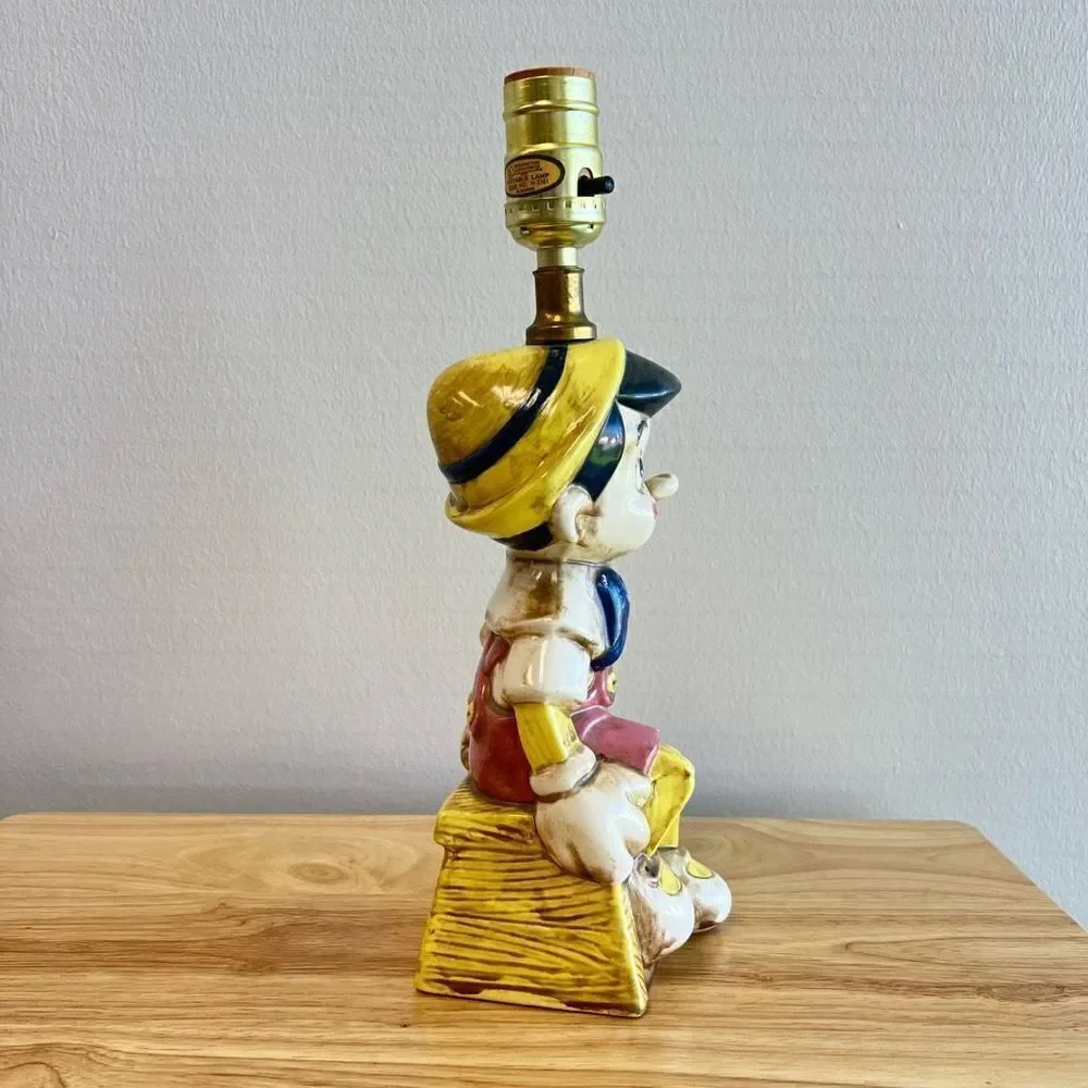 Vintage 70’s Walt Disney World Productions Pinocchio Portable Lamp Rare Tested - Picture 4 of 15